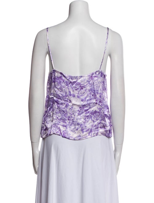 Ganni Printed V-Neck Crop Top