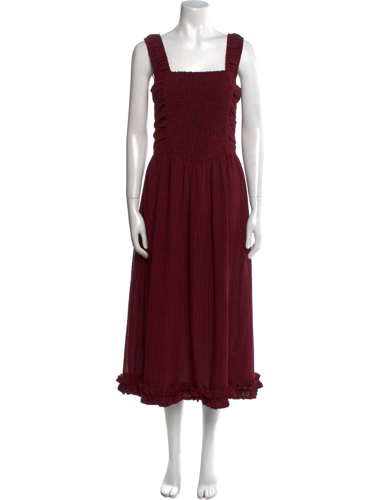 Ganni Square Neckline Long Dress