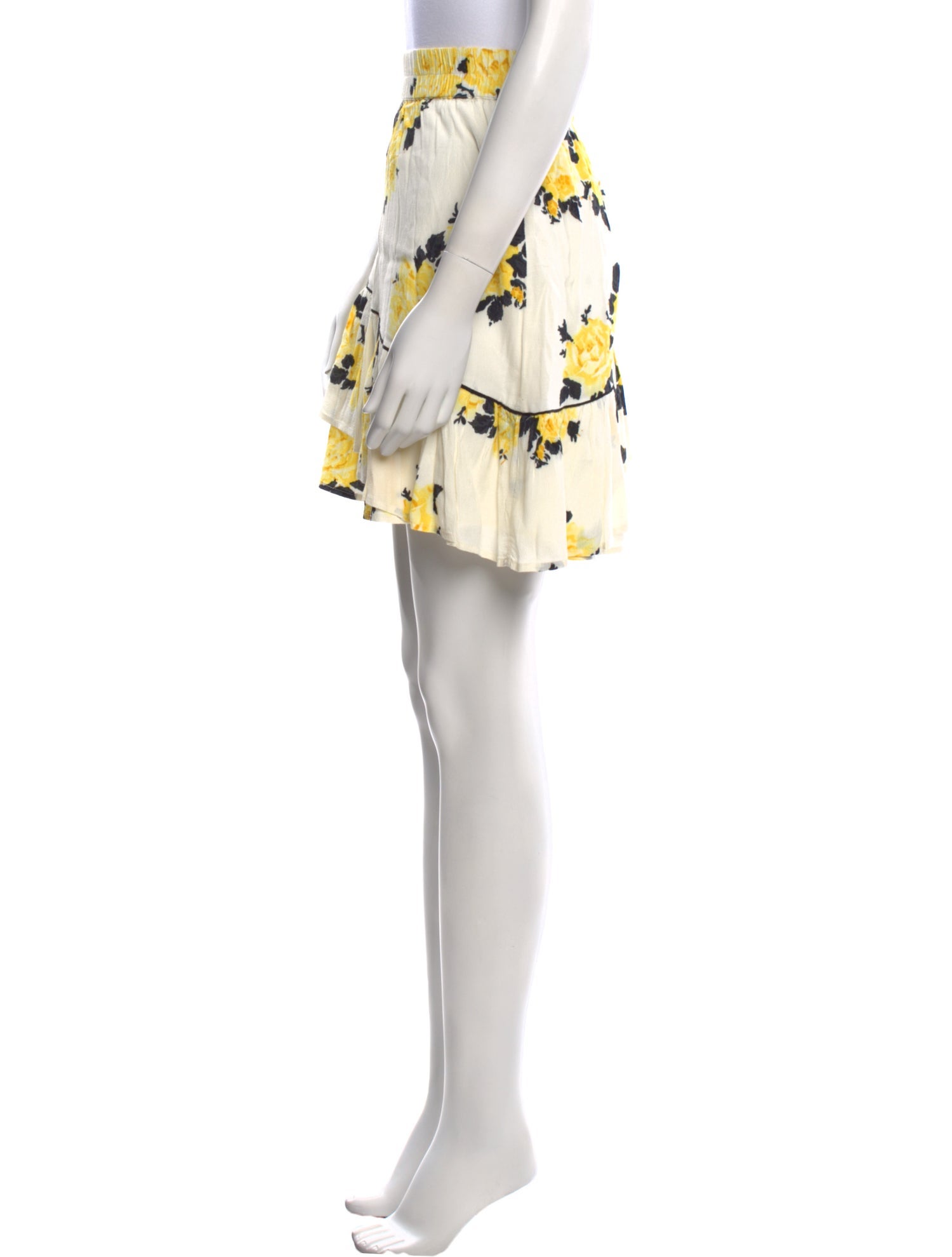 Ganni Floral Print Knee-Length Skirt