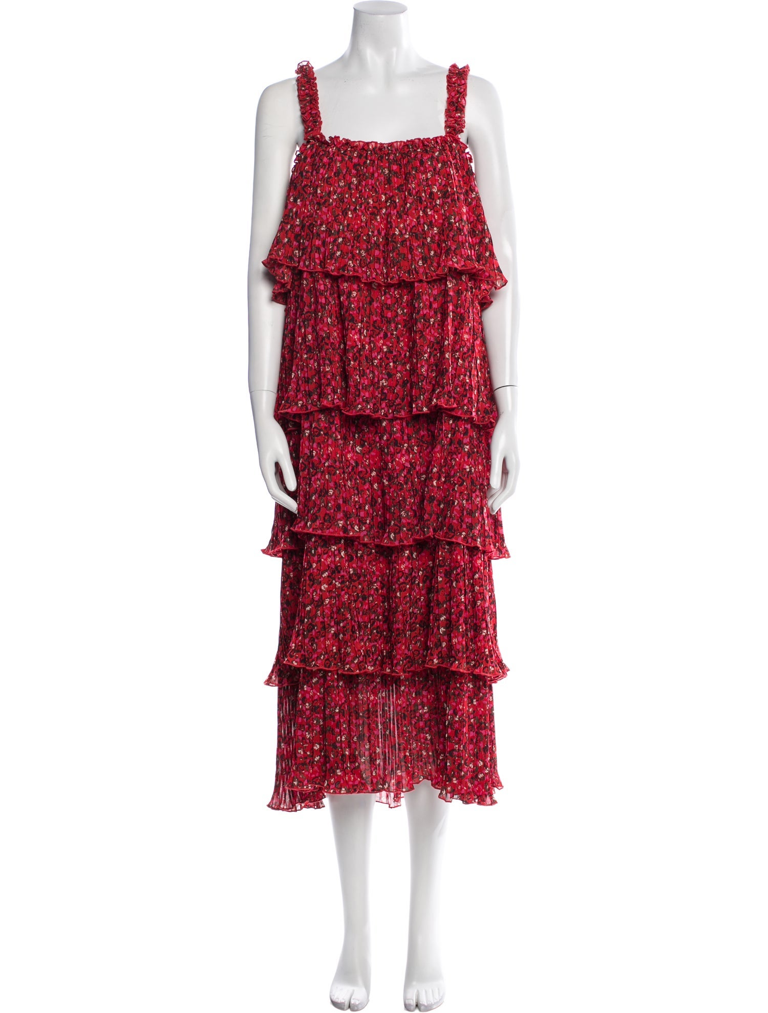 Ganni Floral Print Long Dress