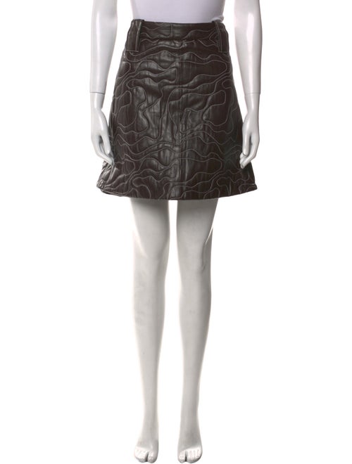 Ganni Lamb Leather Mini Skirt