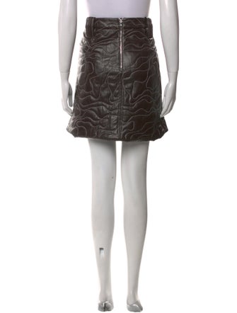 Ganni Lamb Leather Mini Skirt
