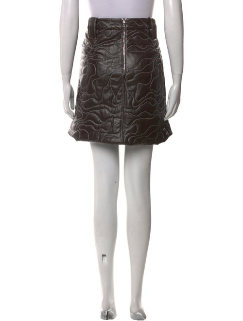 Ganni Lamb Leather Mini Skirt