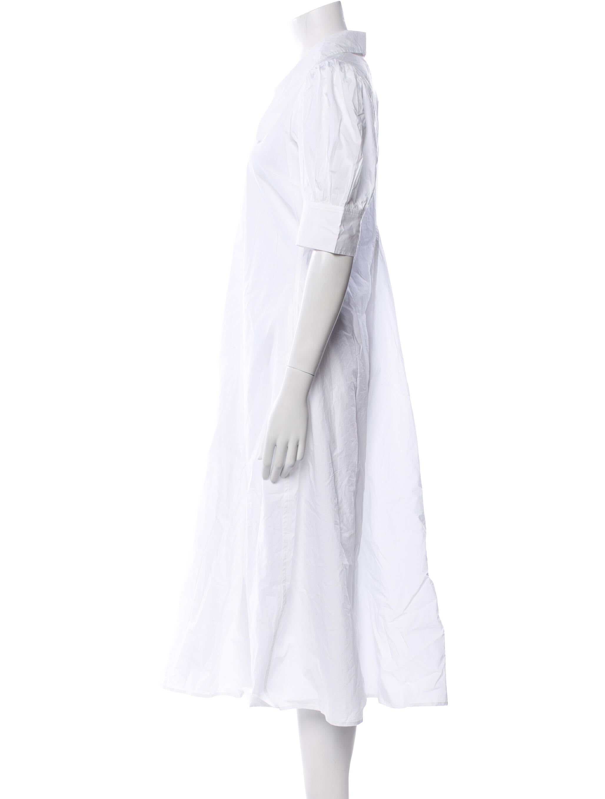 Ganni V-Neck Midi Length Dress