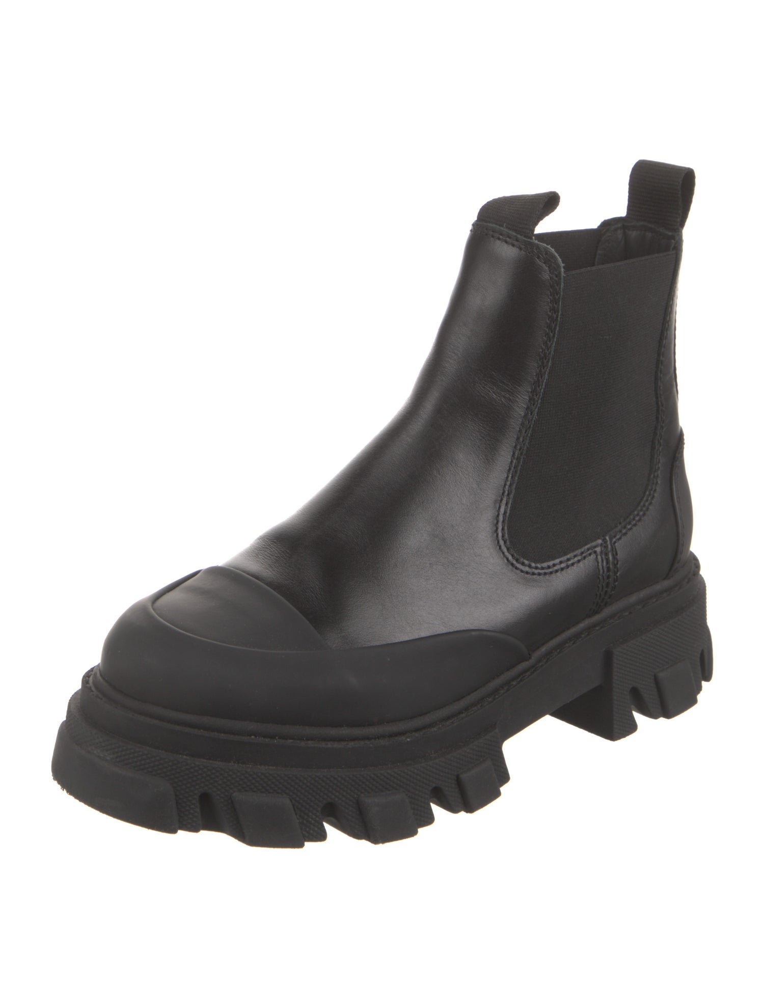 Ganni Leather Chelsea Boots