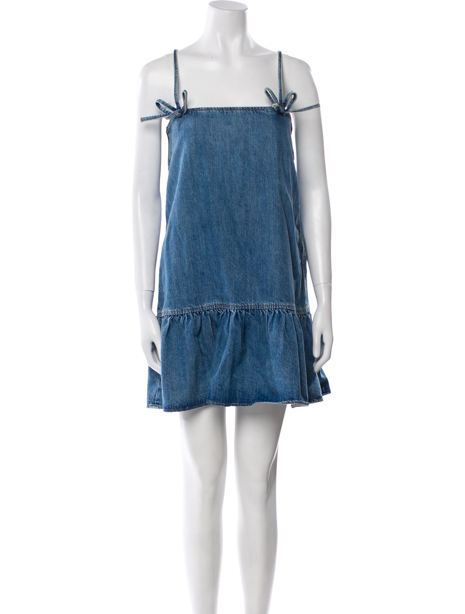 Ganni Square Neckline Mini Dress