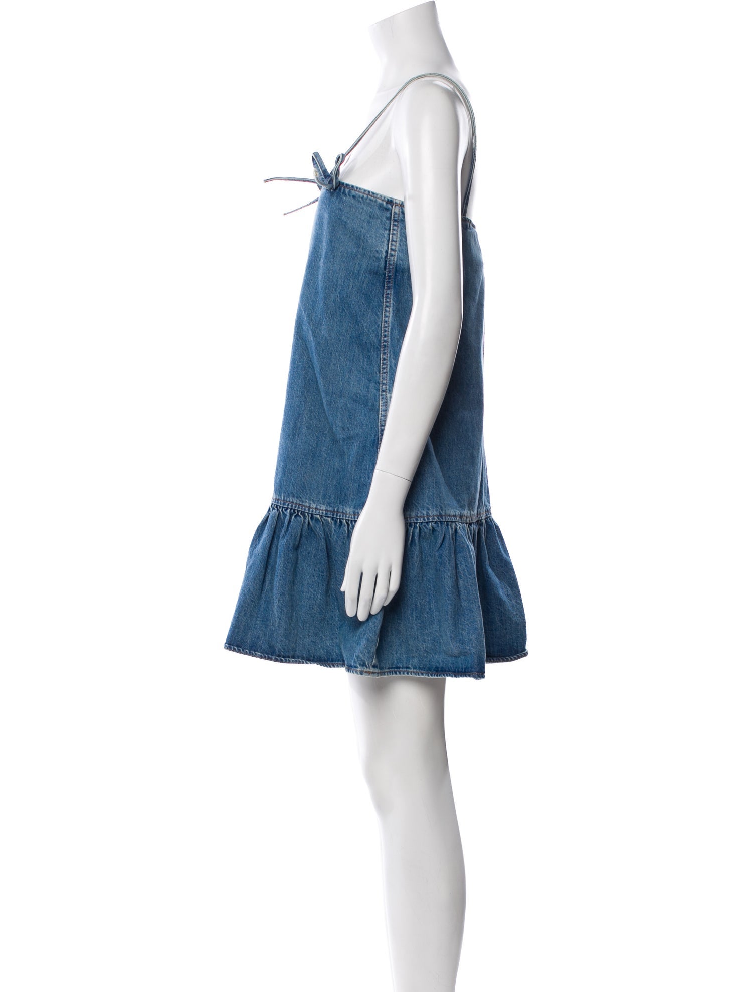 Ganni Square Neckline Mini Dress