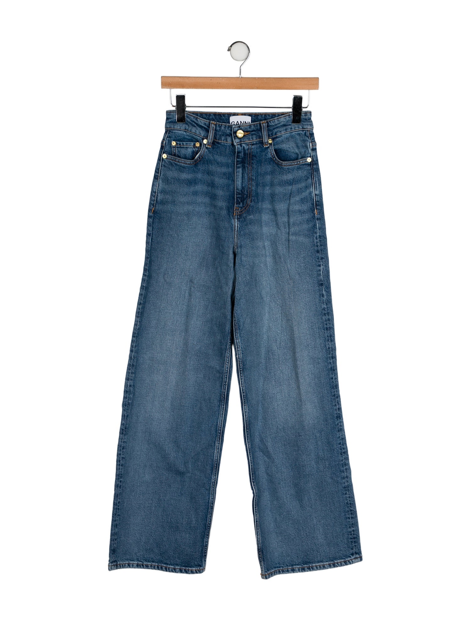 Ganni High-Rise Wide Leg Jeans