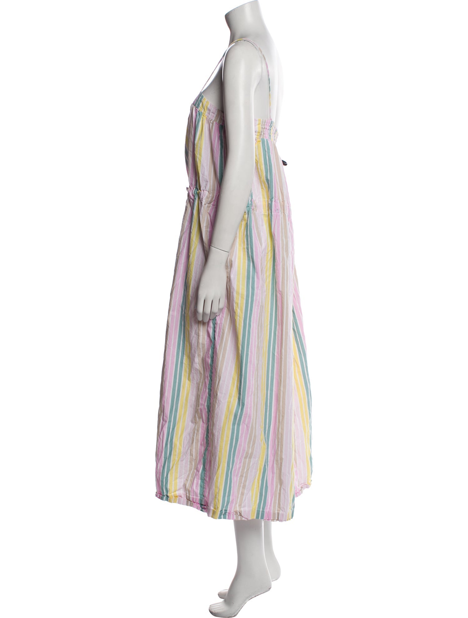 Ganni Striped Long Dress