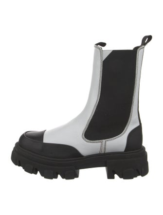 Ganni Leather Chelsea Boots