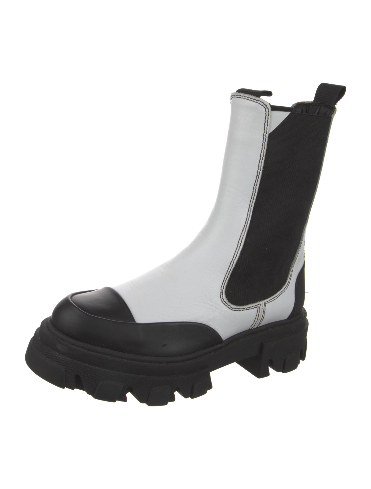 Ganni Leather Chelsea Boots