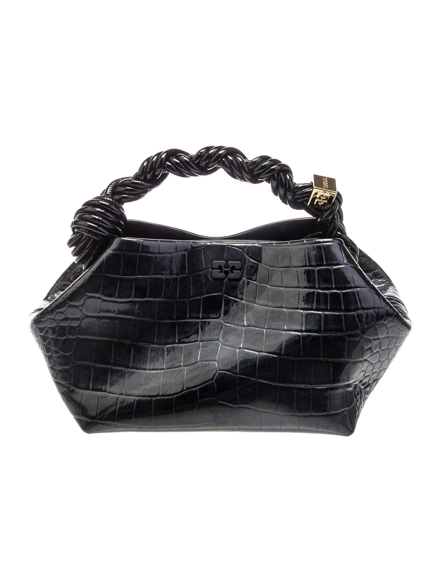 Ganni Embossed Leather Top Handle Bag