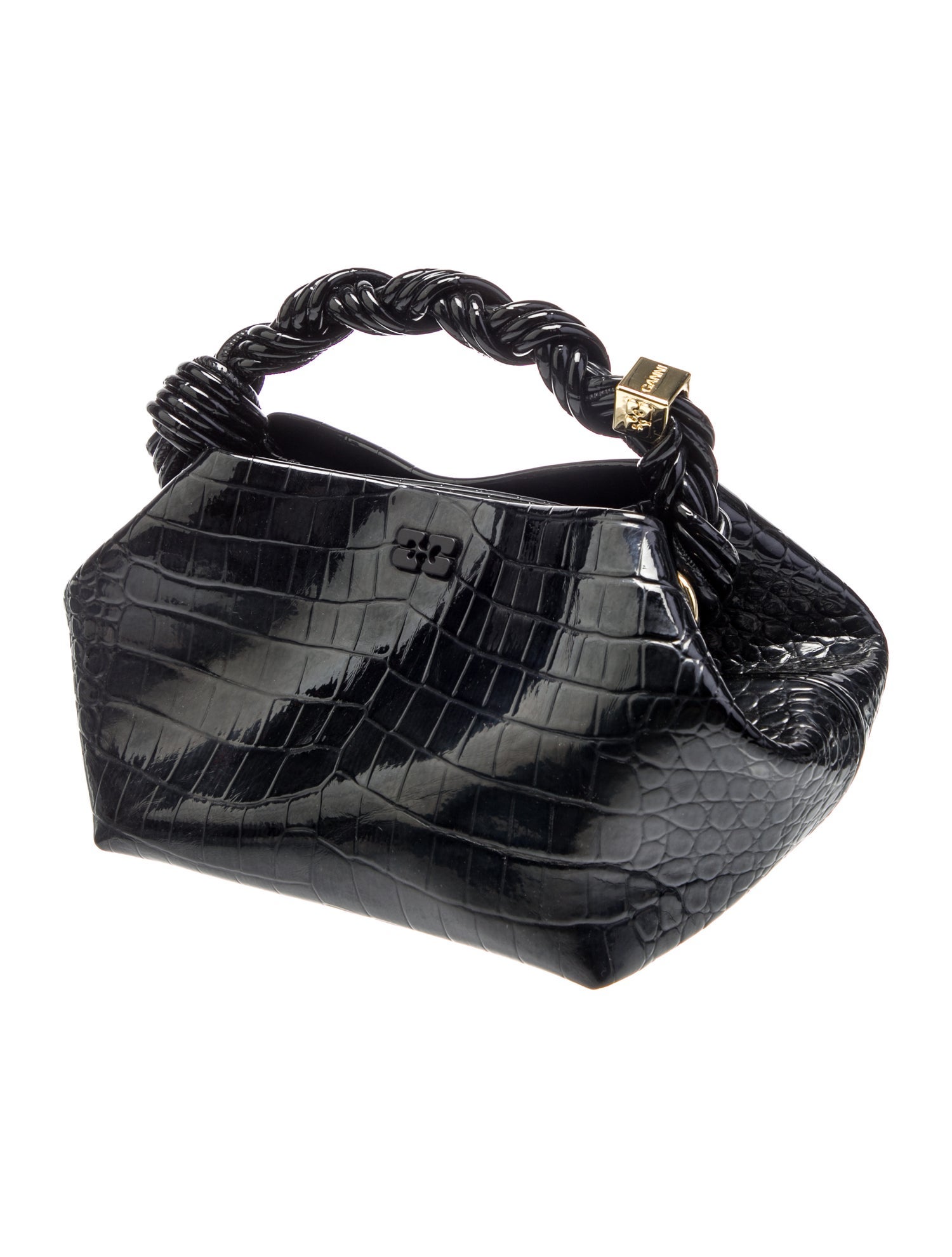 Ganni Embossed Leather Top Handle Bag