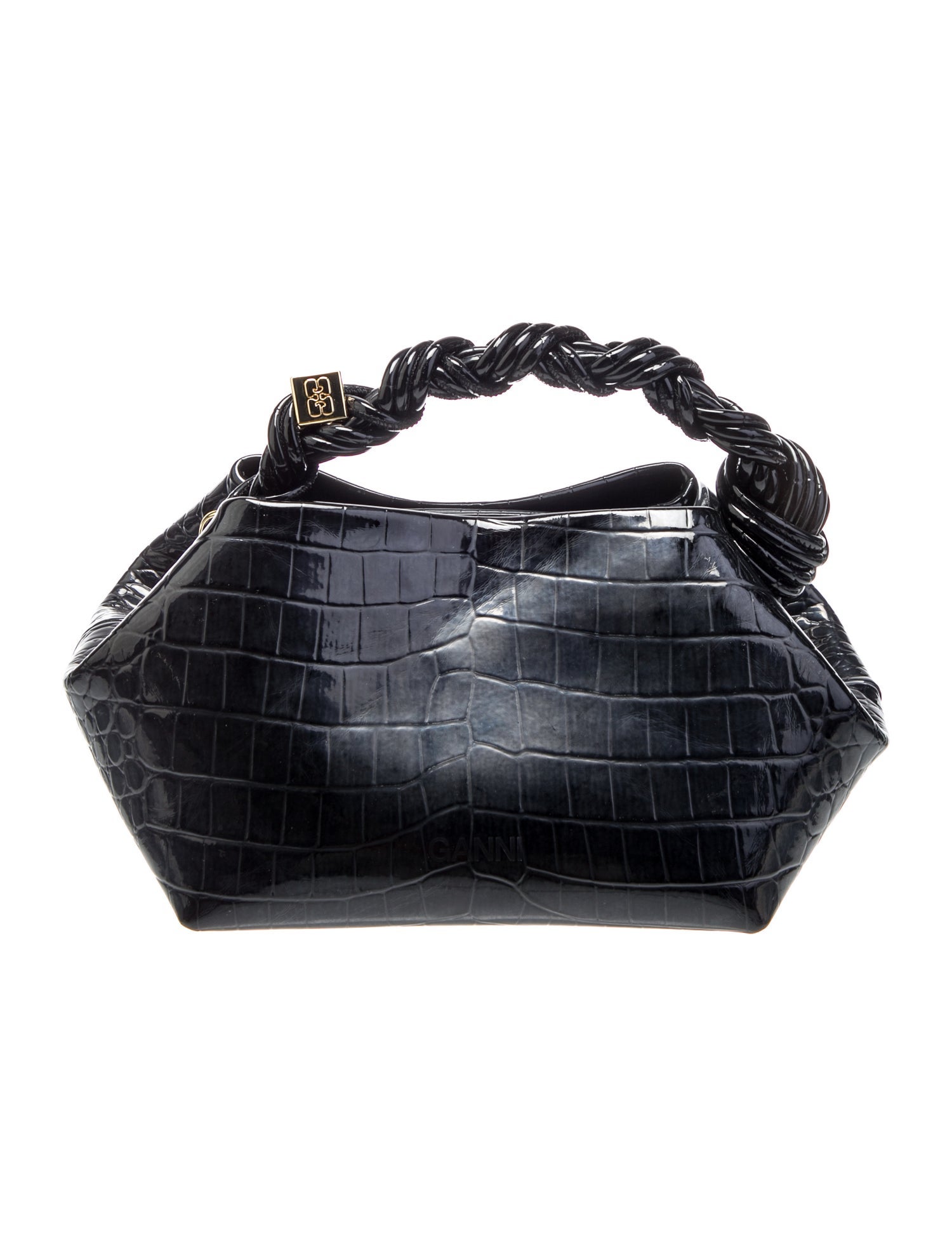 Ganni Embossed Leather Top Handle Bag