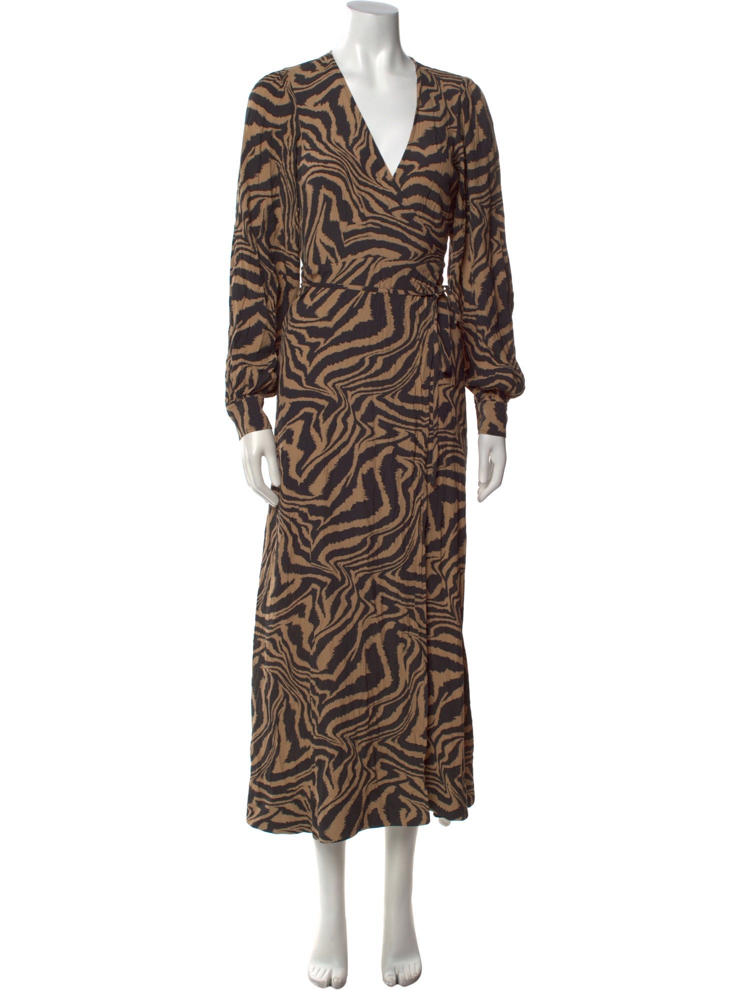 Ganni Animal Print Long Dress