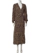 Ganni Animal Print Long Dress