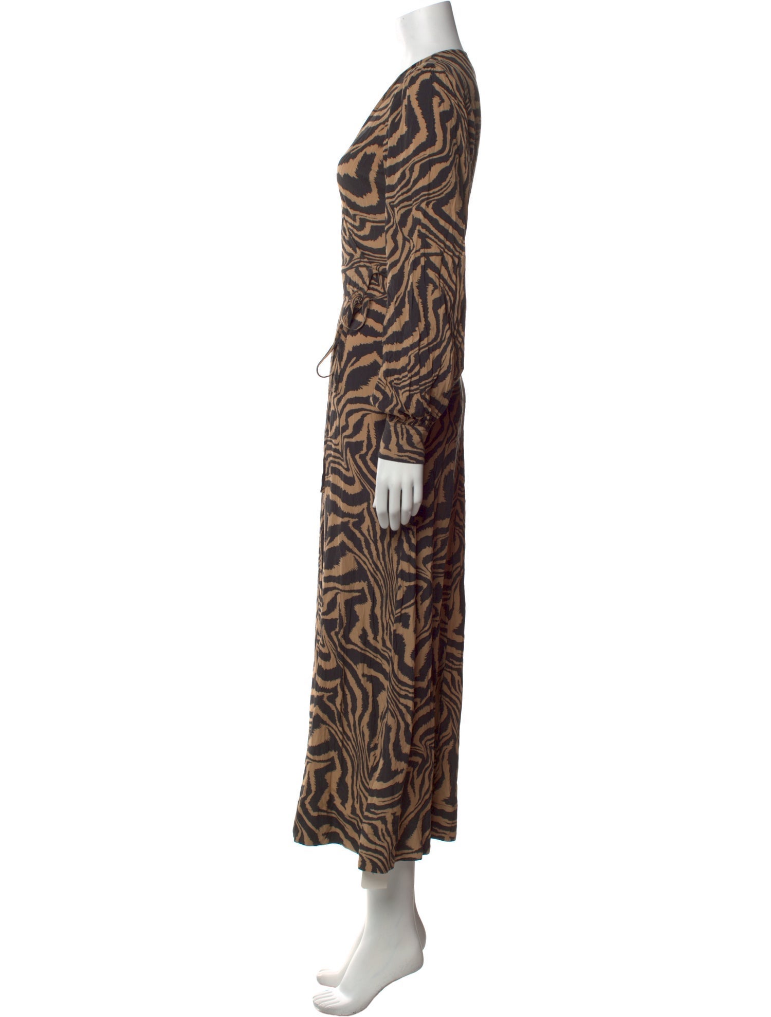 Ganni Animal Print Long Dress