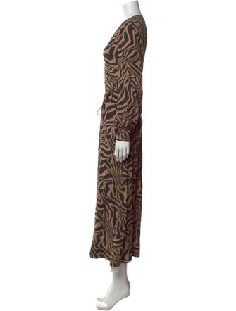 Ganni Animal Print Long Dress