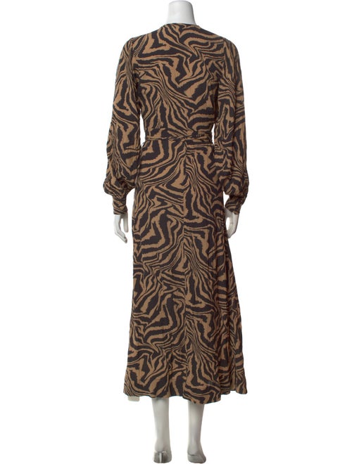 Ganni Animal Print Long Dress