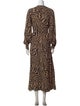 Ganni Animal Print Long Dress