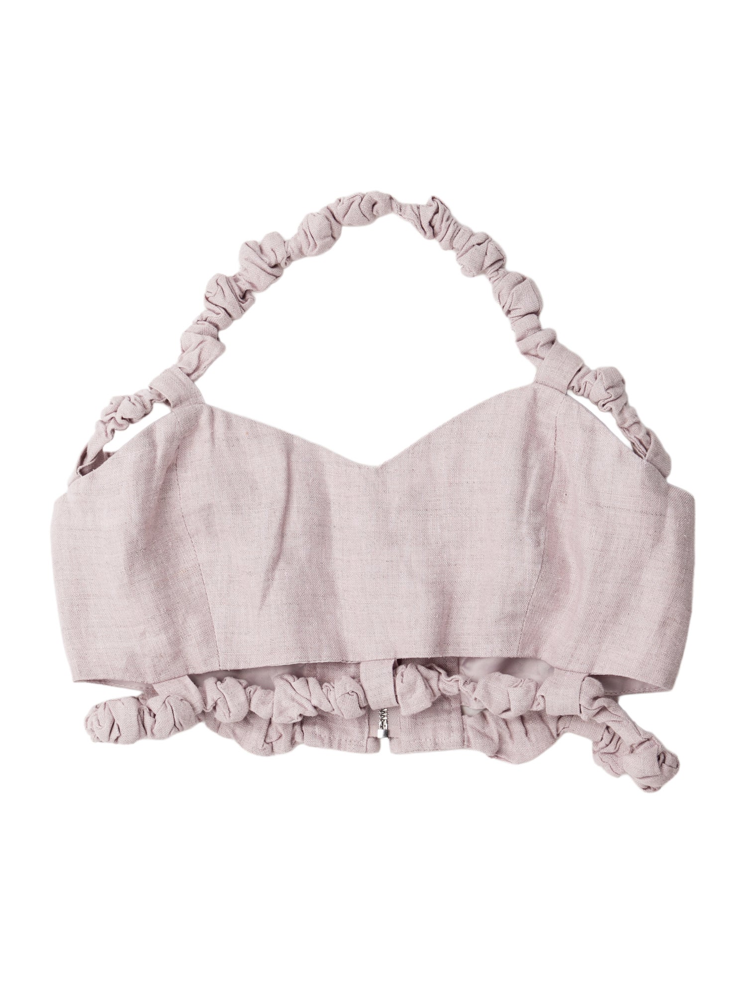 Ganni Hemp Halterneck Crop Top