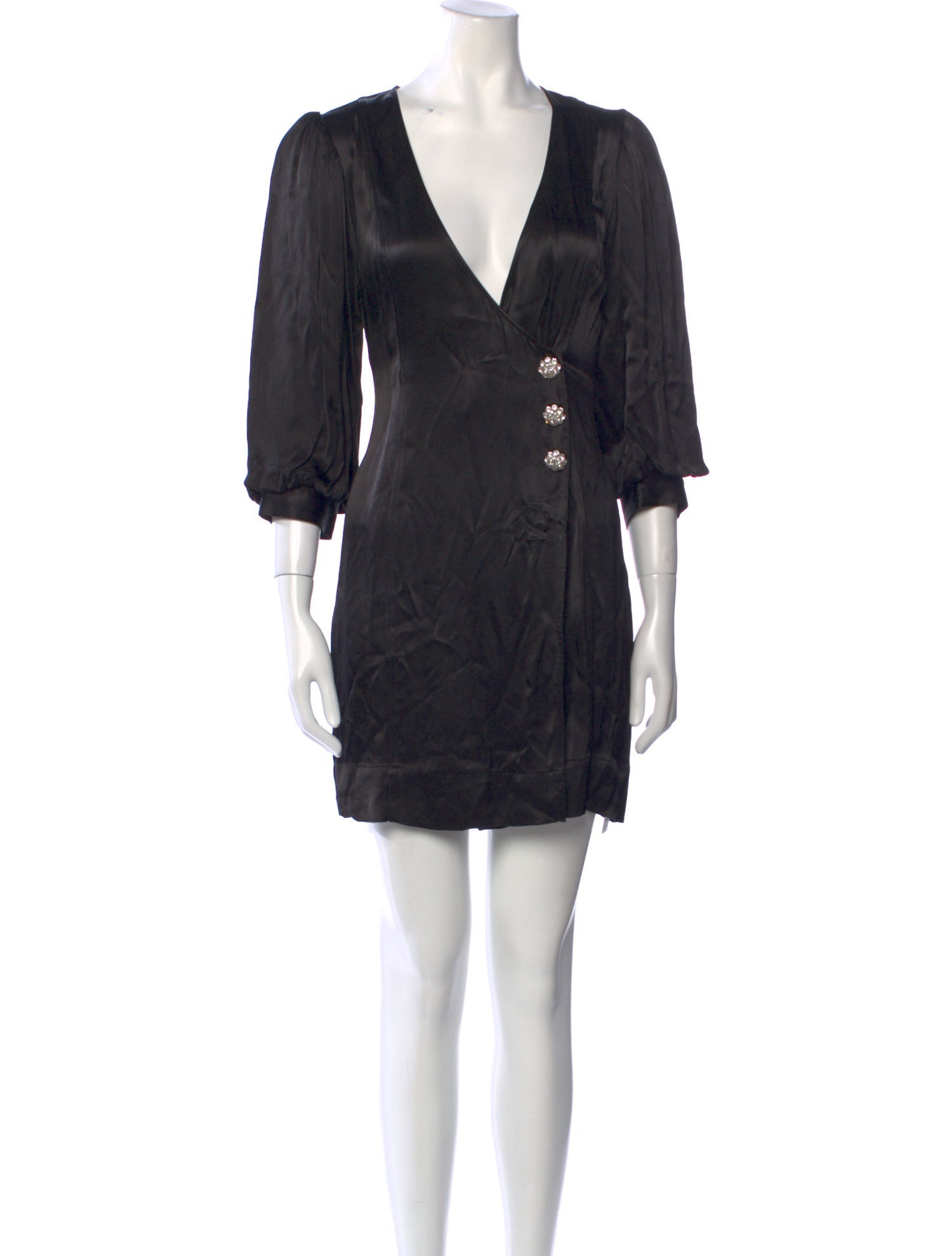 Ganni V-Neck Mini Dress