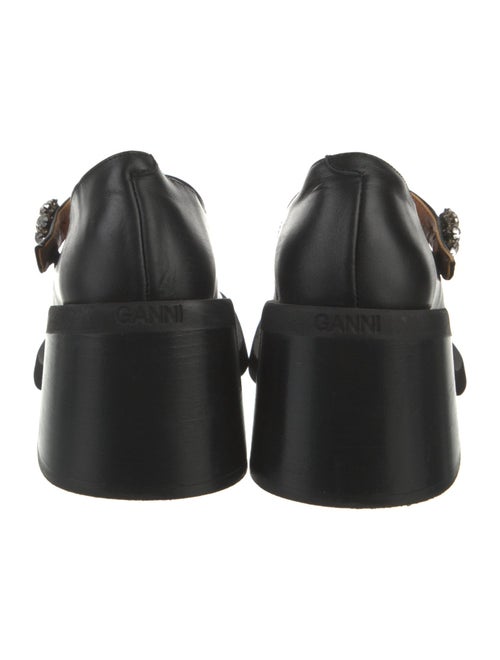 Ganni Leather Crystal Embellishments Pumps