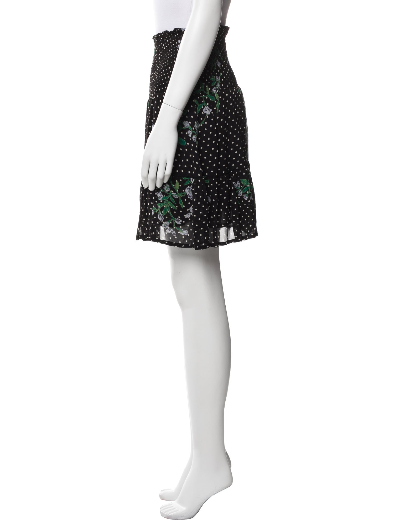 Ganni Polka Dot Print Knee-Length Skirt