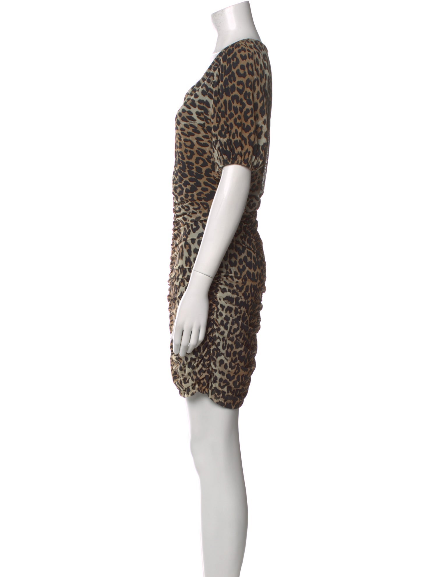 Ganni Animal Print Mini Dress
