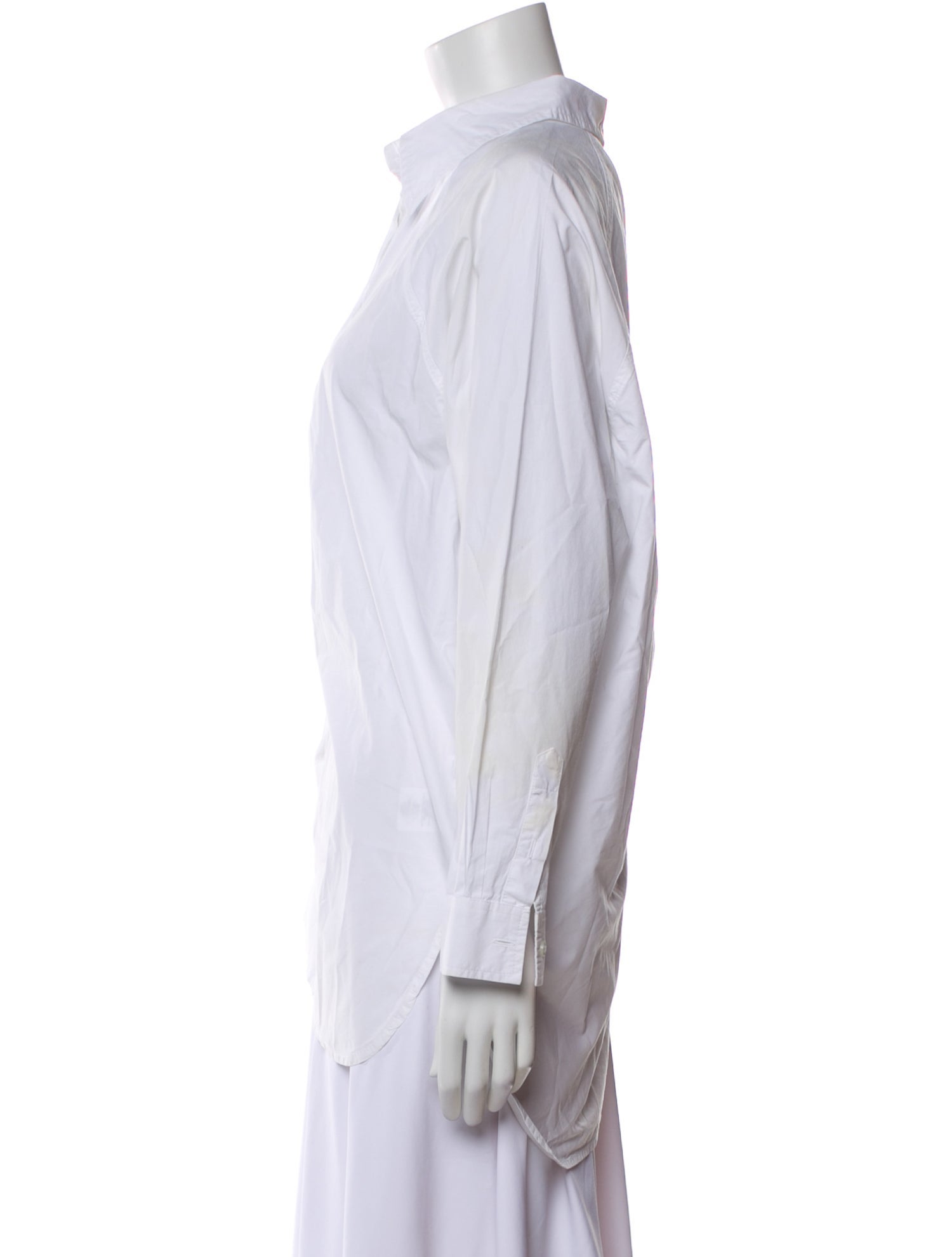 Ganni Long Sleeve Button-Up Top