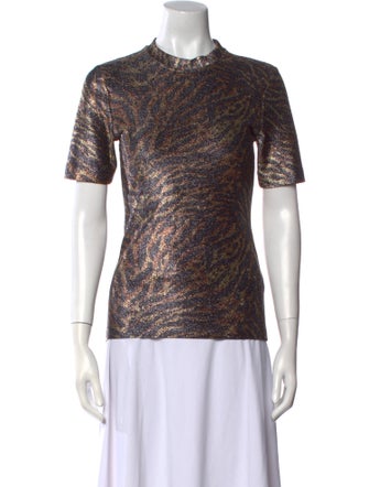 Ganni Crew Neck Short Sleeve T-Shirt