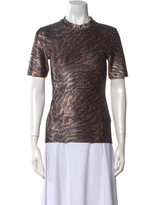 Ganni Crew Neck Short Sleeve T-Shirt