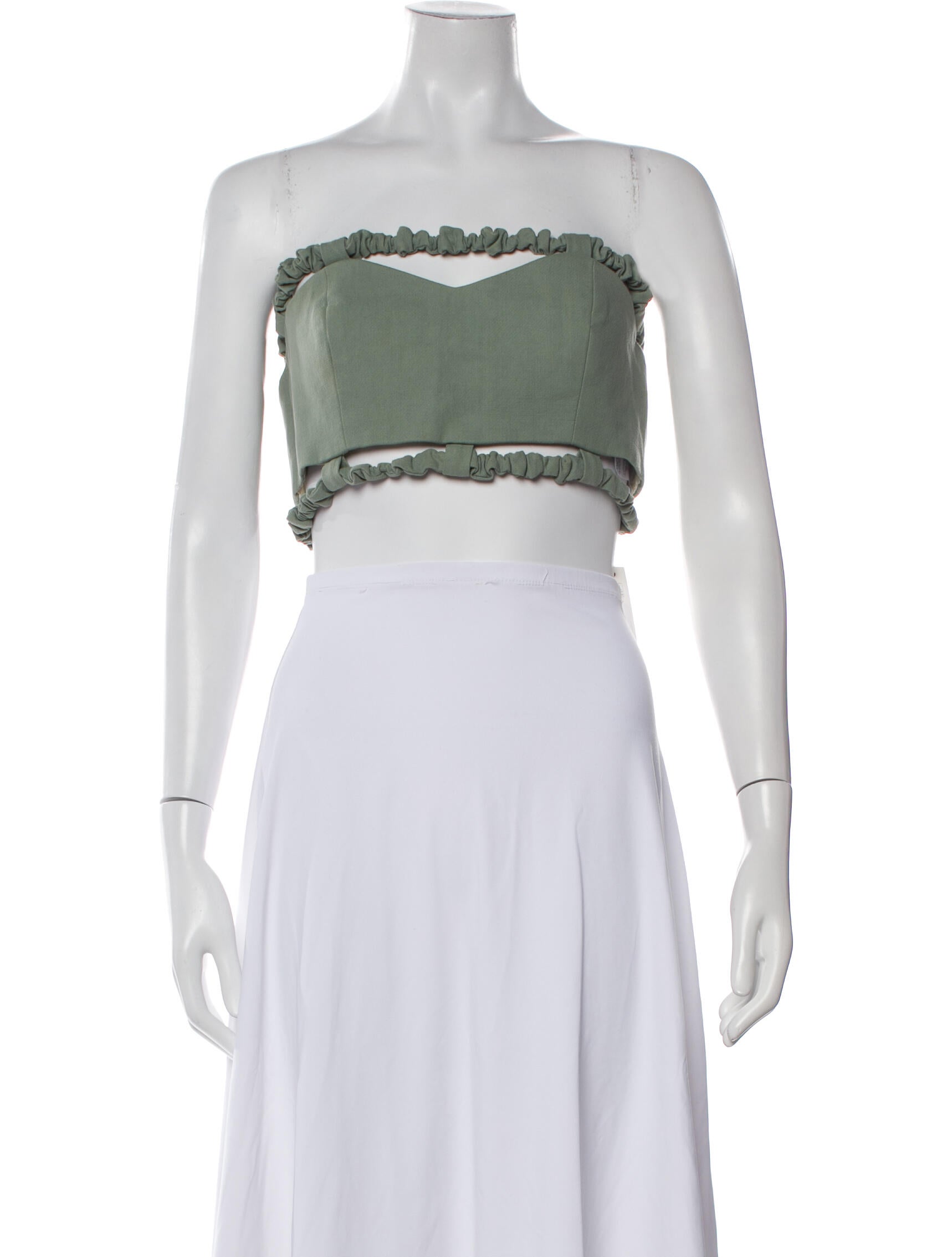 Ganni Strapless Crop Top