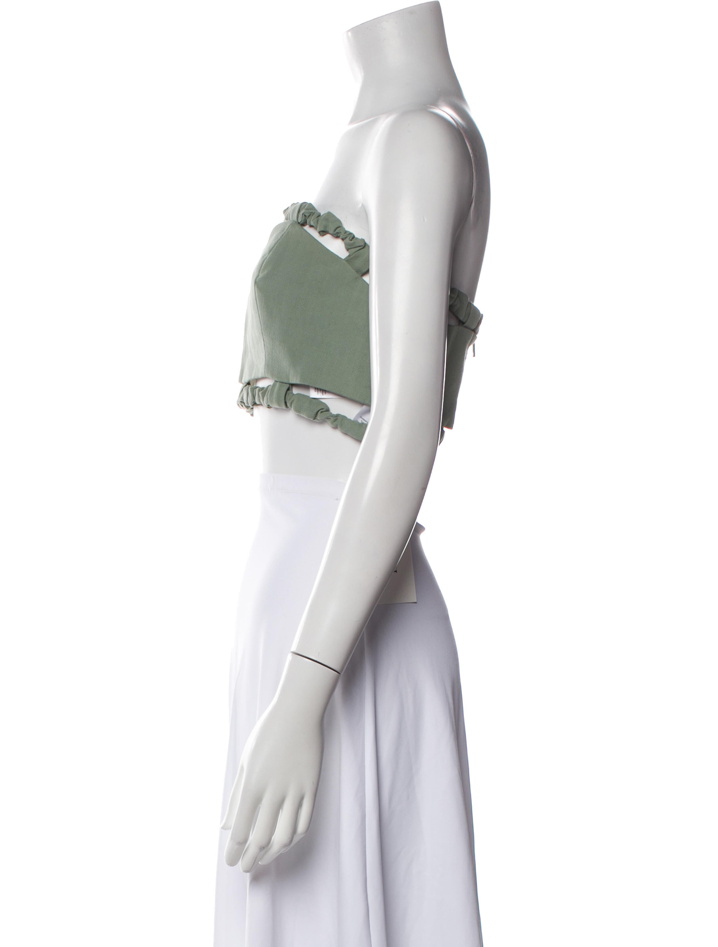 Ganni Strapless Crop Top