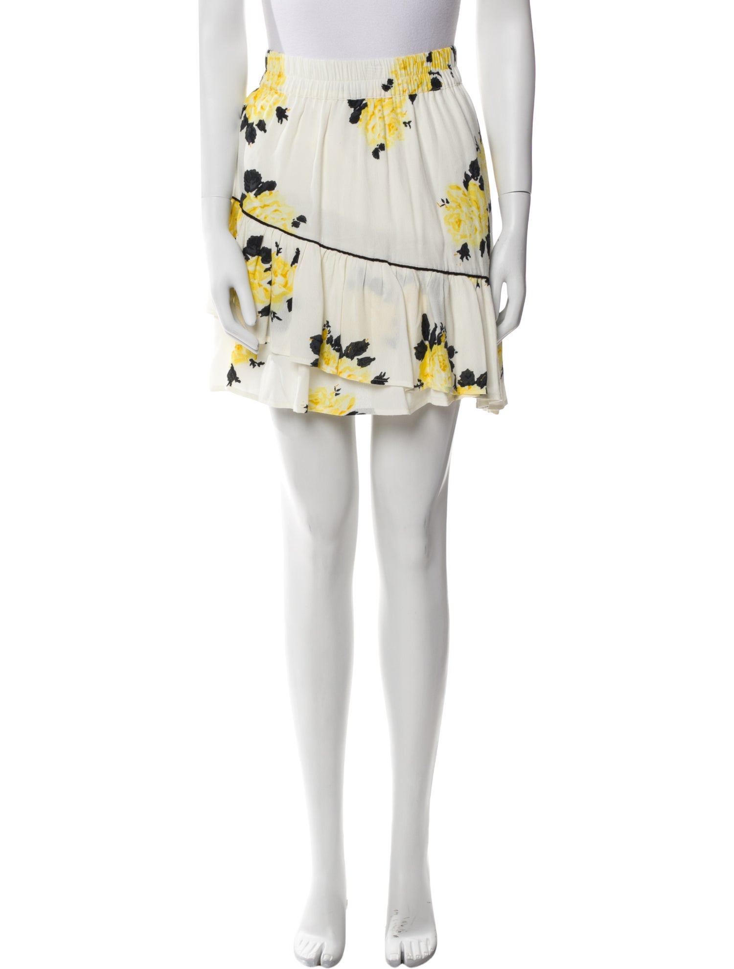 Ganni Floral Print Mini Skirt