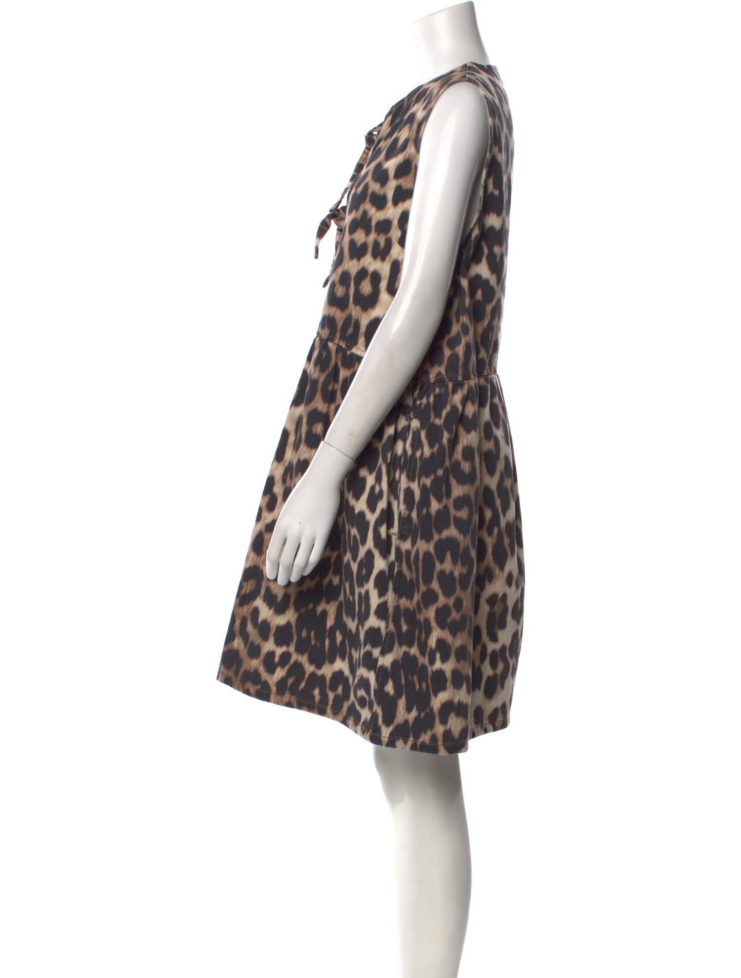 Ganni Animal Print Mini Dress