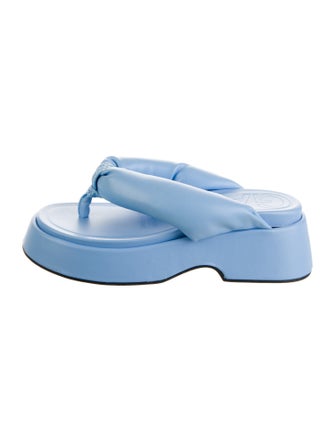 Ganni Leather Flip Flops
