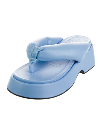 Ganni Leather Flip Flops