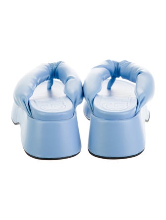 Ganni Leather Flip Flops