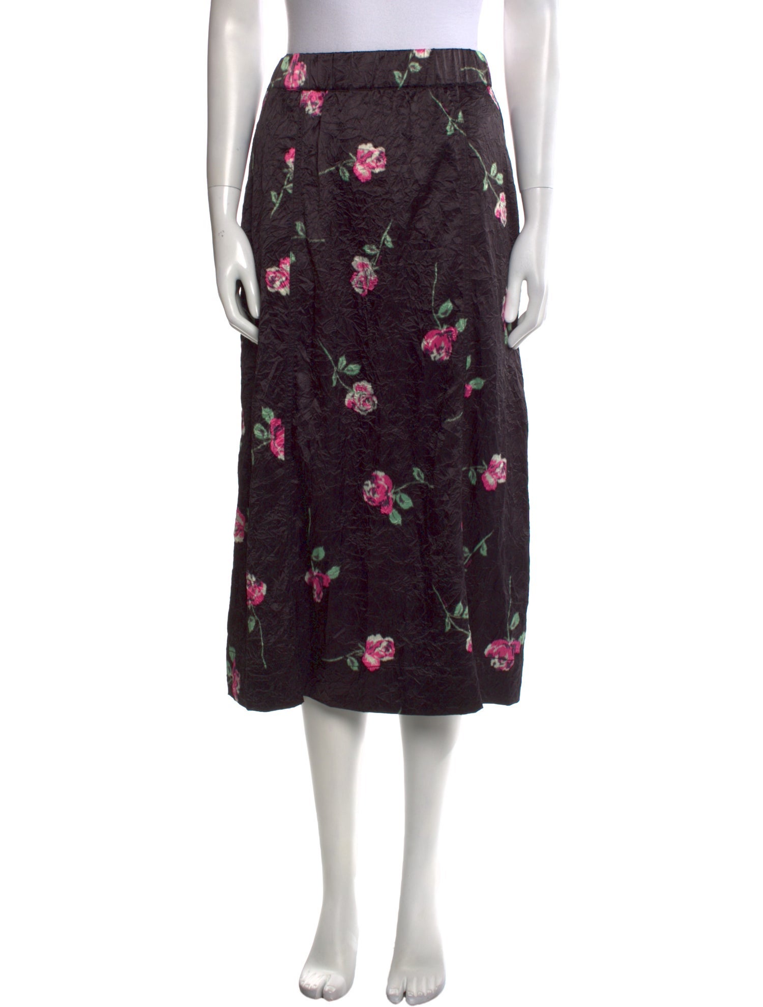 Ganni Floral Print Midi Length Skirt