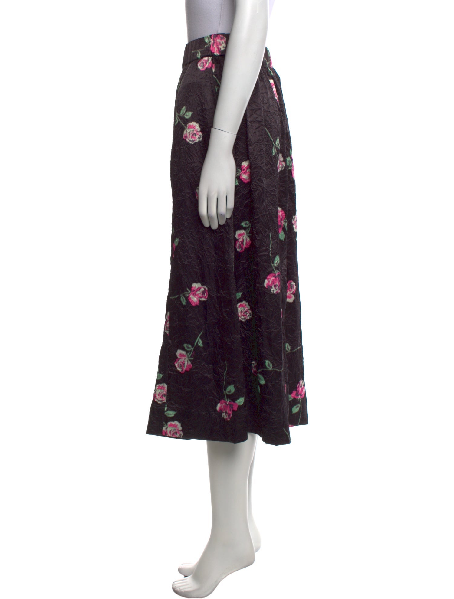 Ganni Floral Print Midi Length Skirt