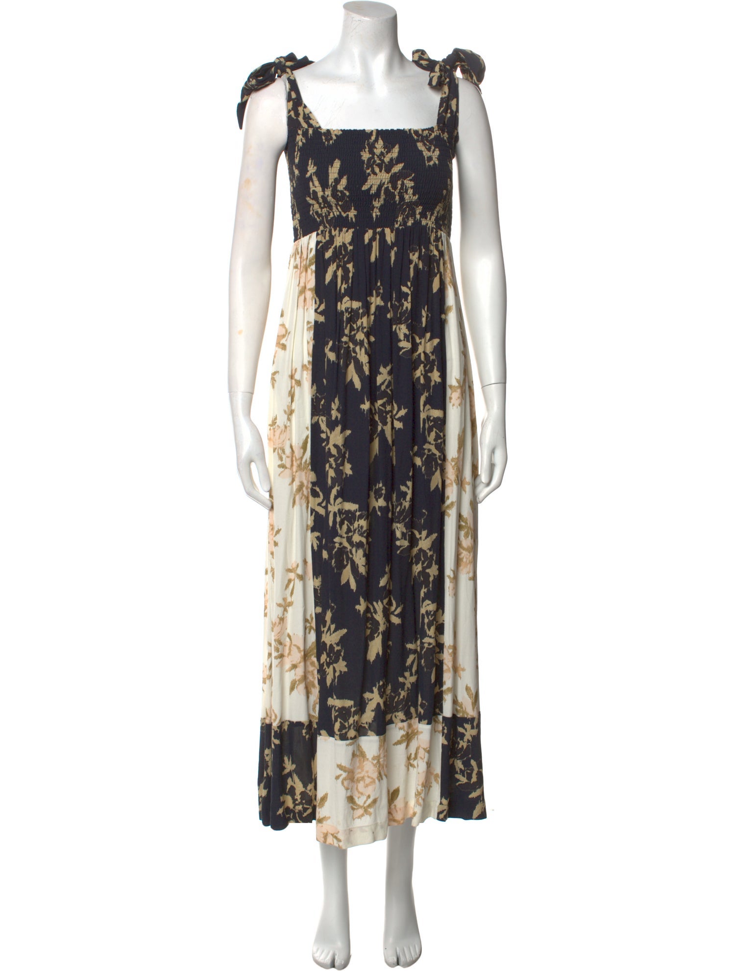 Ganni Floral Print Long Dress