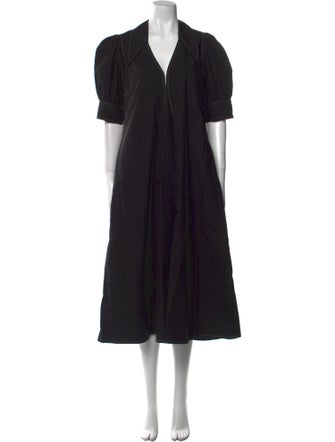 Ganni V-Neck Long Dress