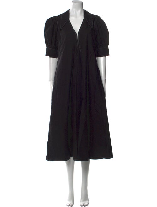 Ganni V-Neck Long Dress