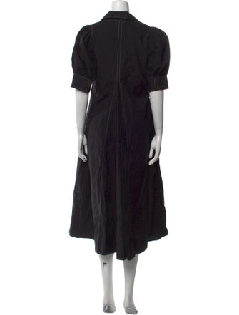 Ganni V-Neck Long Dress