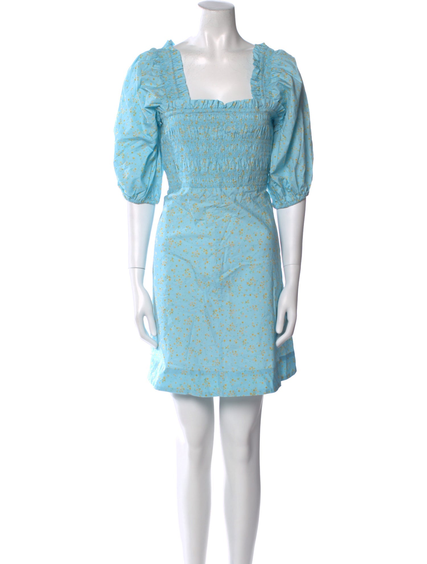 Ganni Floral Print Mini Dress