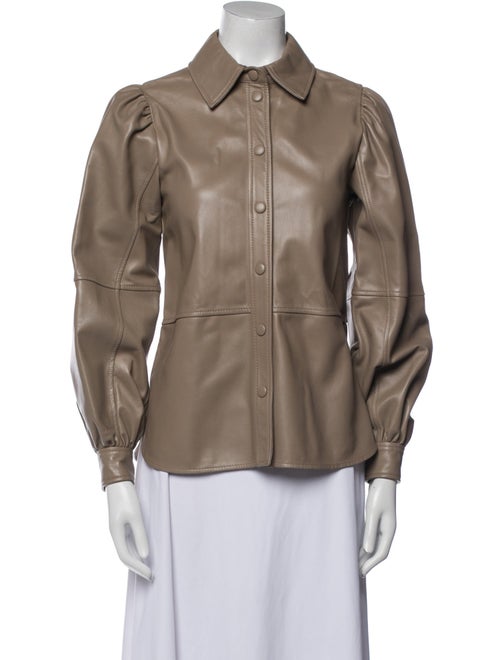 Ganni Lamb Leather Utility Jacket