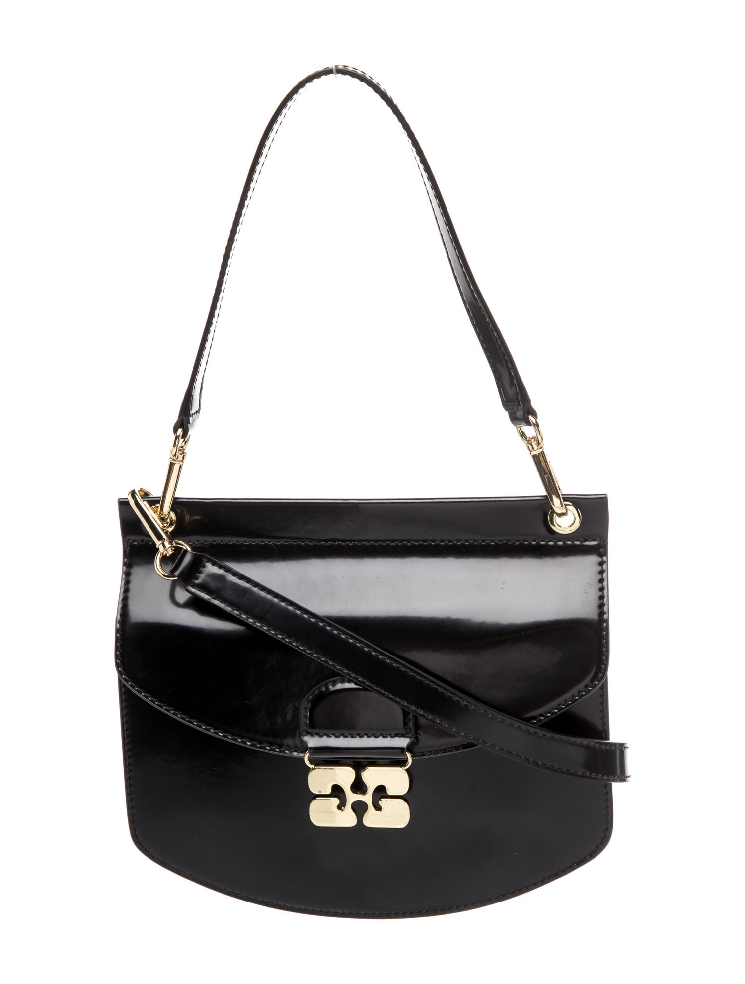 Ganni Patent Leather Crossbody Bag