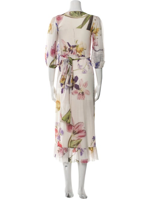 Ganni Floral Print Midi Length Dress