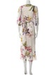 Ganni Floral Print Midi Length Dress
